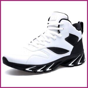 Men's High Top Sneakers Faux Leather Athletic Walking Shoes